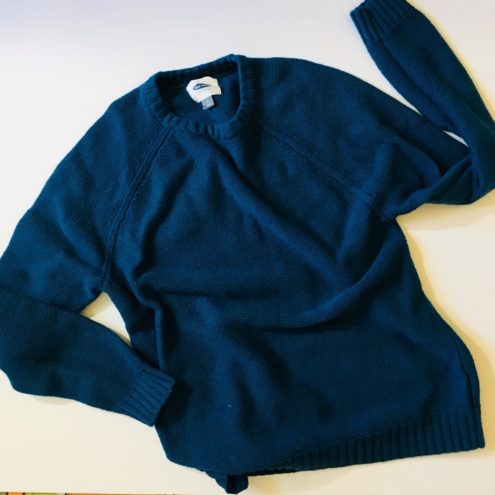 Old Navy Blue Heavy Knit Sweater